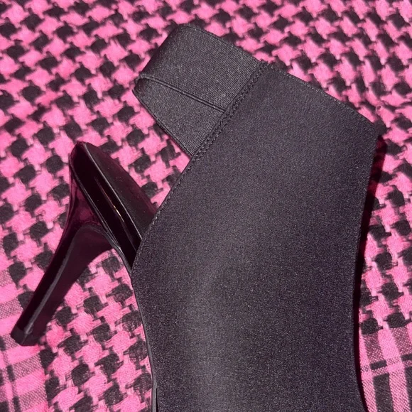 Life Stride Velocity Memory Foam Black Women's Heels Size 9.5 Peep Toe Booties - Picture 10 of 15